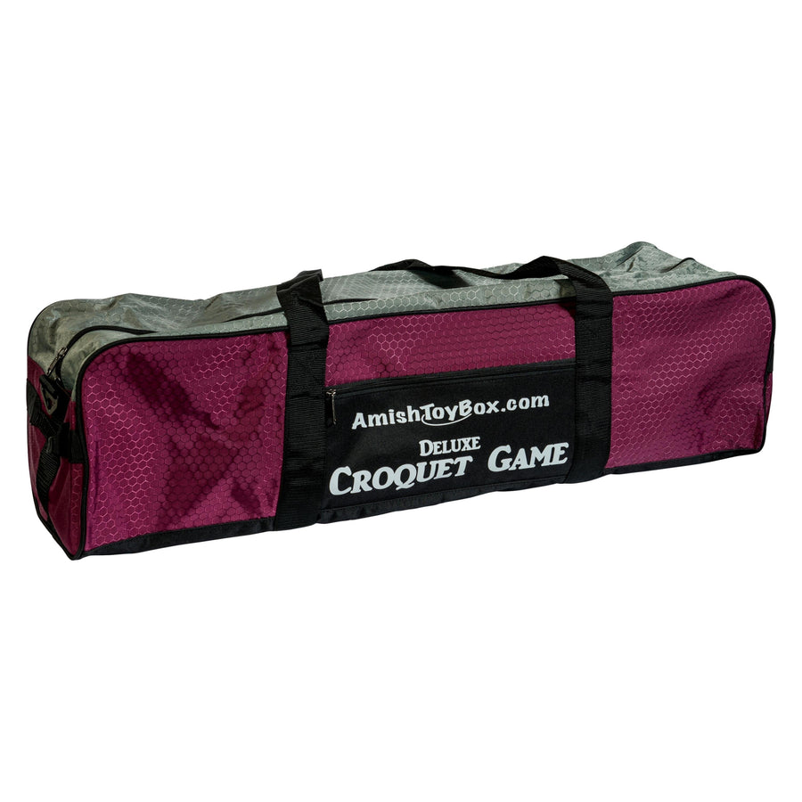 Closed zippered croquet carry bag