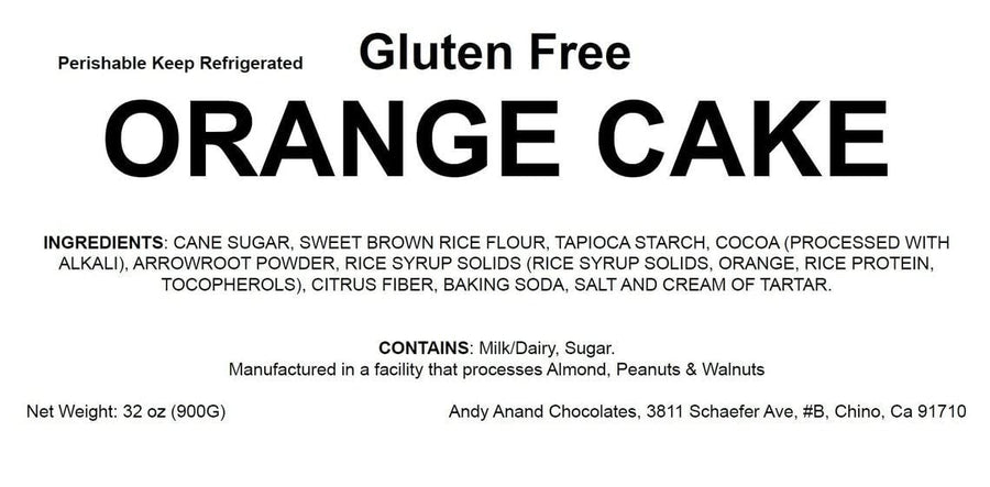 Gluten-Free Orange Cake, 9-Inch, 2.6 lb