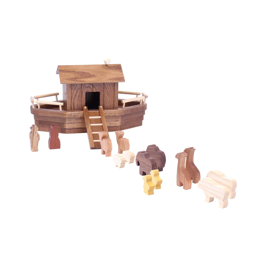 Oak Noah’s Ark Playset with 13 Animals & Noah Figures