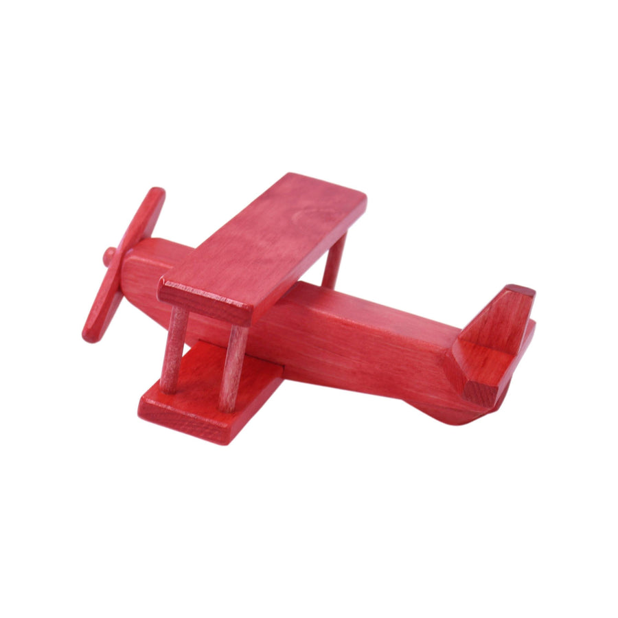 Wooden Toy Airplane with Spinning Propeller