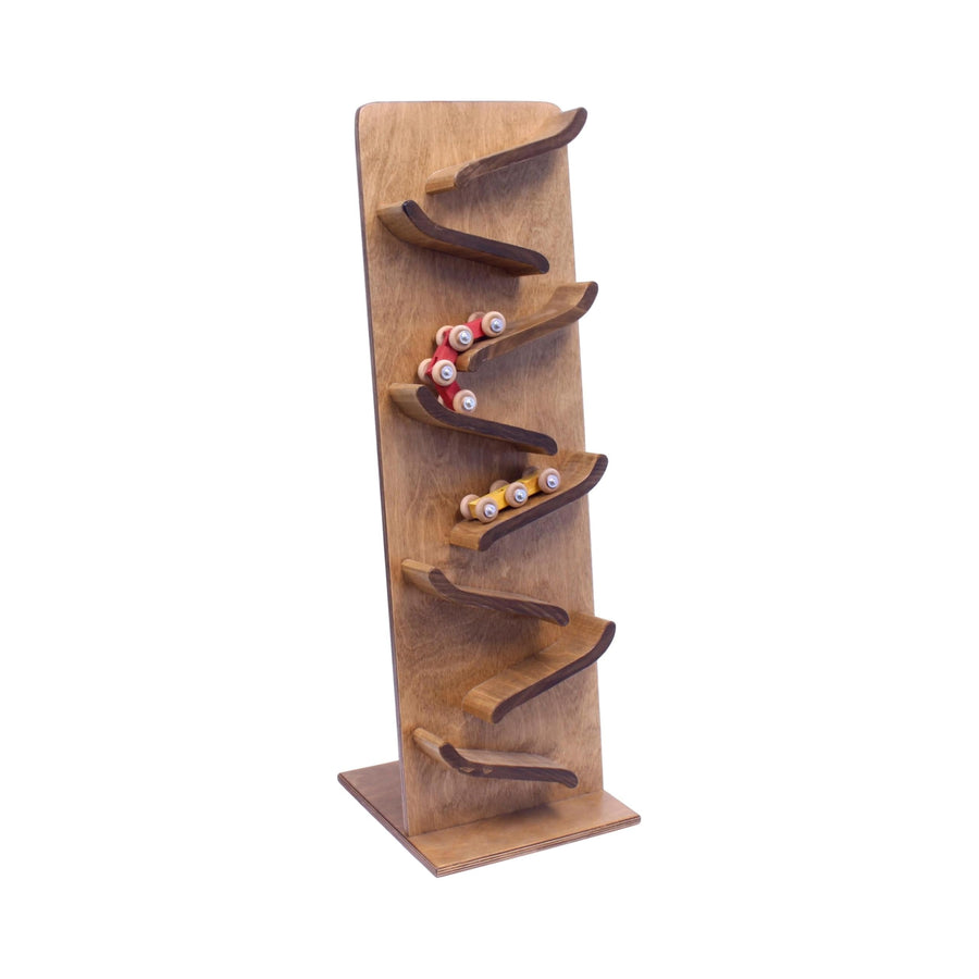 30-Inch Wooden Train Roller Track with 2 Trains