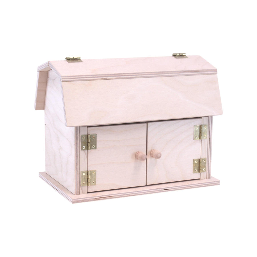 Mini Wooden Hip-Roof Toy Barn
