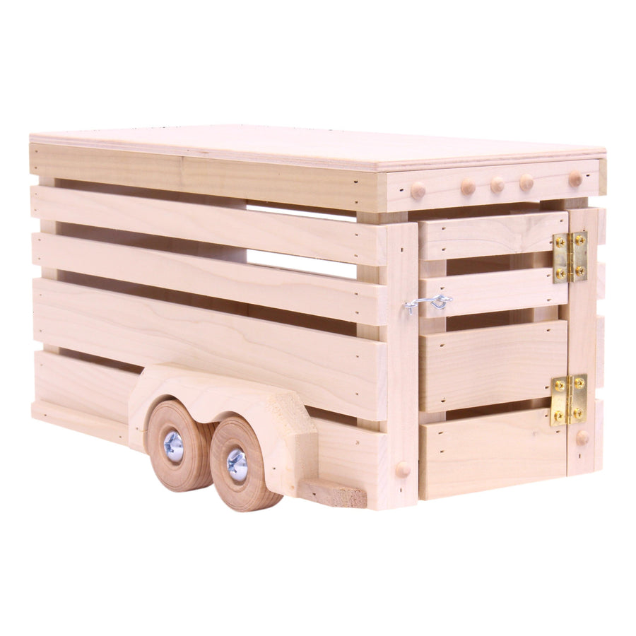 Unfinished Wooden Horse Trailer Toy