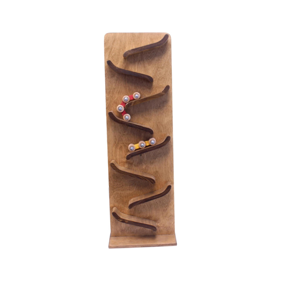 30-Inch Wooden Train Roller Track with 2 Trains