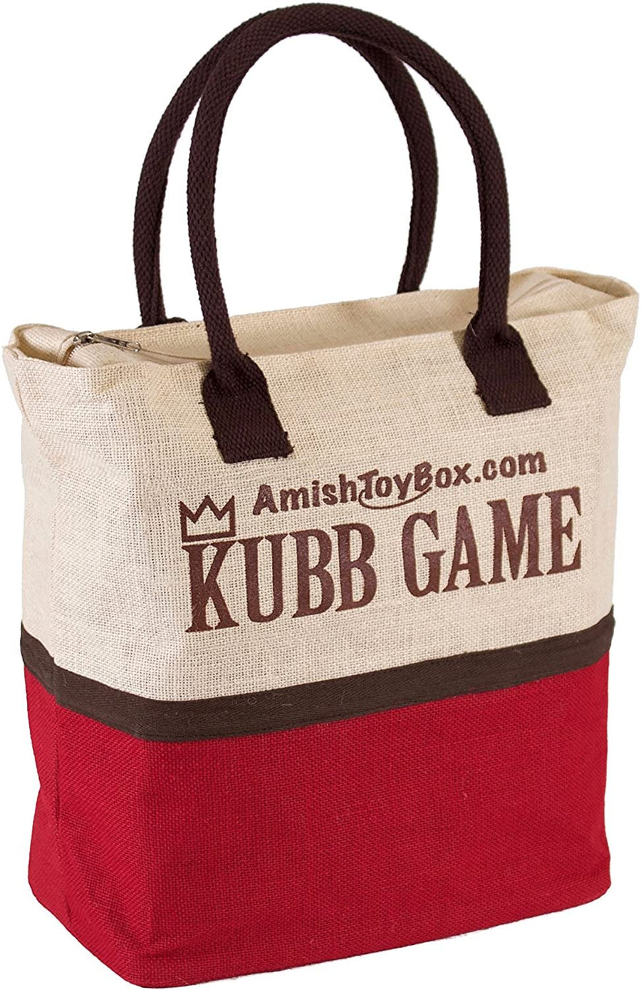 Closed zippered Kubb game carry bag