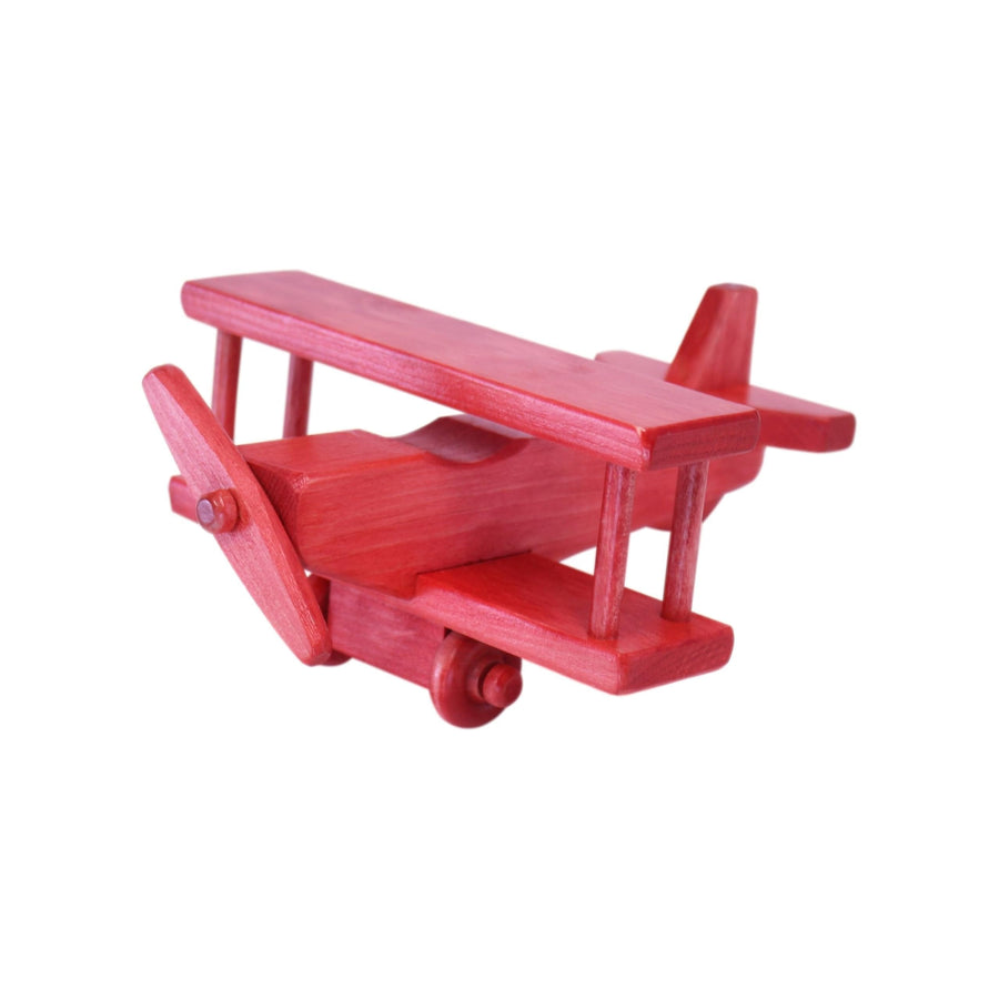 Wooden Toy Airplane with Spinning Propeller