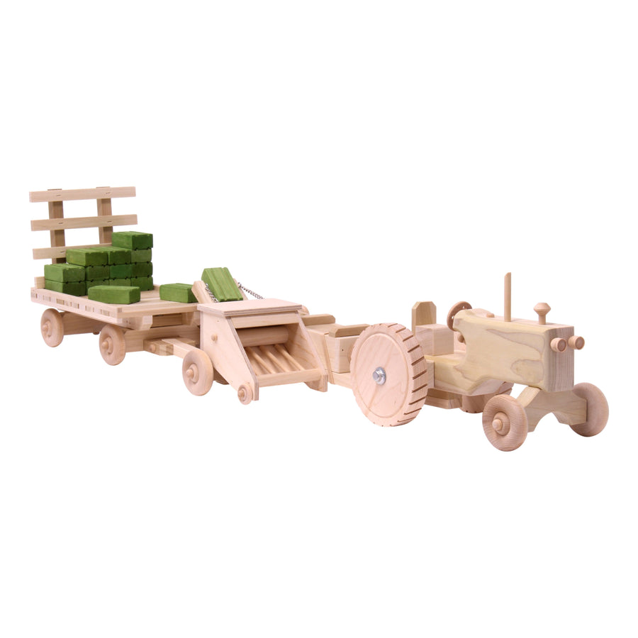 Wooden Hay Baling Farm Toy Set