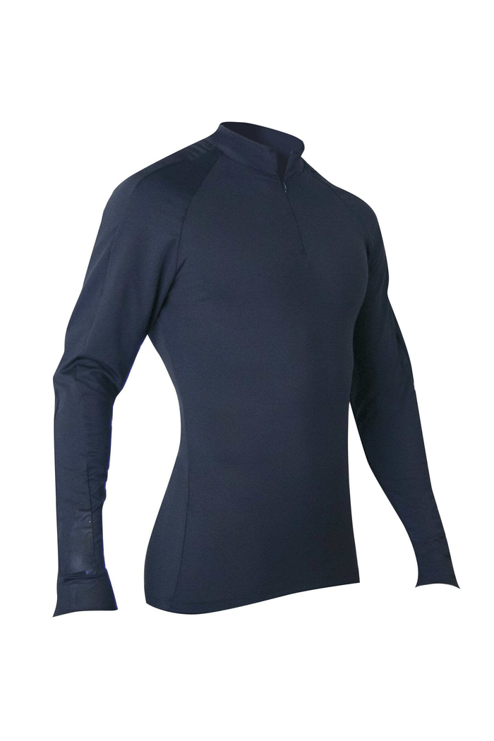 Men’s Core Quarter-Zip Compression Training Top: navy, front view.