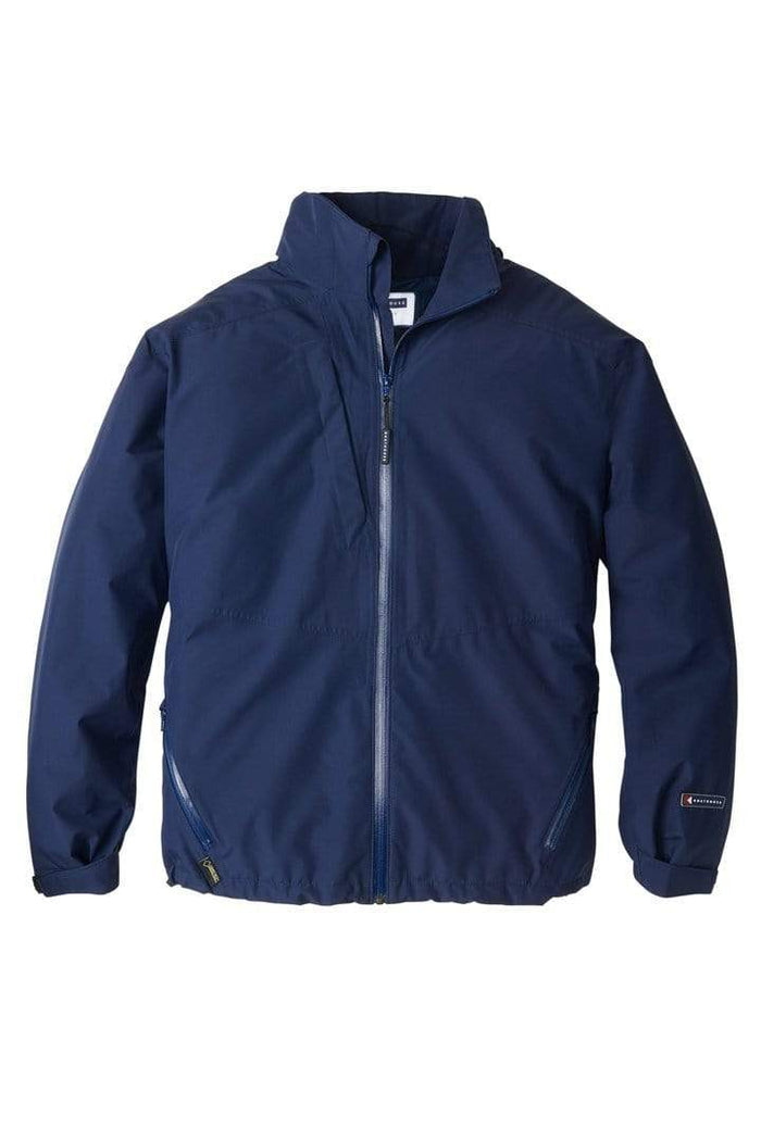 Men’s Barrier Waterproof Rain Jacket: navy, front view.