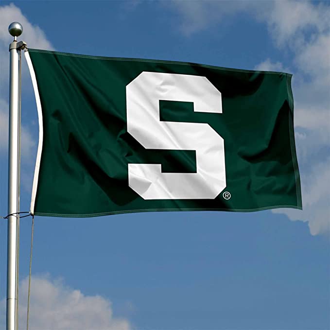 Michigan State Spartans Block S flag made in USA