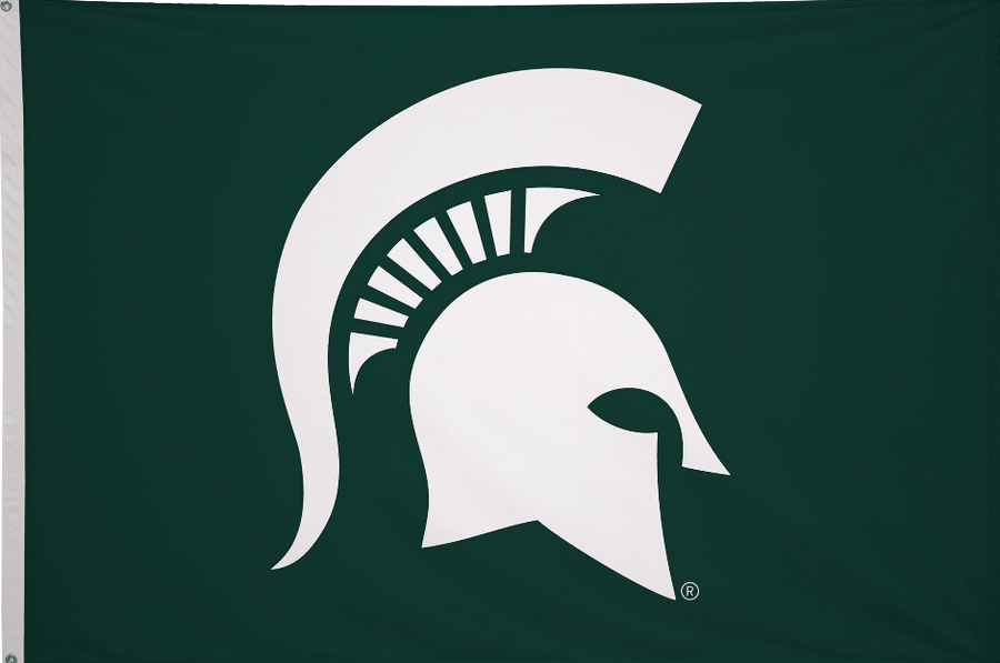 Michigan State Spartans Sparty Head flag made in USA