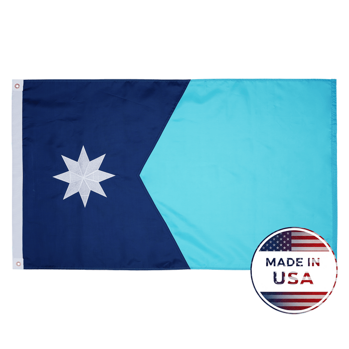 Minnesota 3x5 current state flag made in USA with embroidered North Star