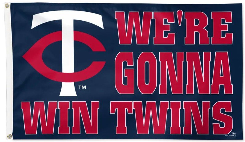 Minnesota Twins 3x5 slogan flag made in USA