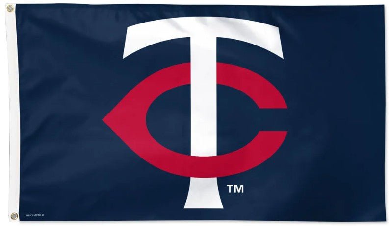 Minnesota Twins 3x5 MLB flag with deluxe blue background