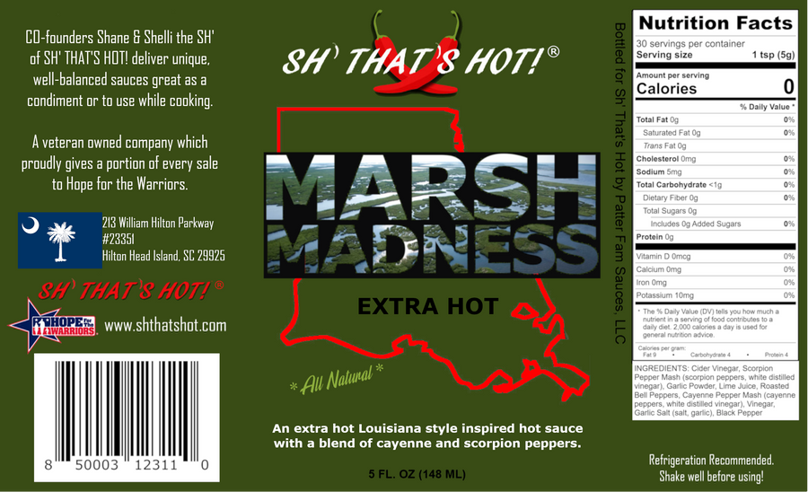 Marsh Madness (Extra Hot) hot sauce - product image 2