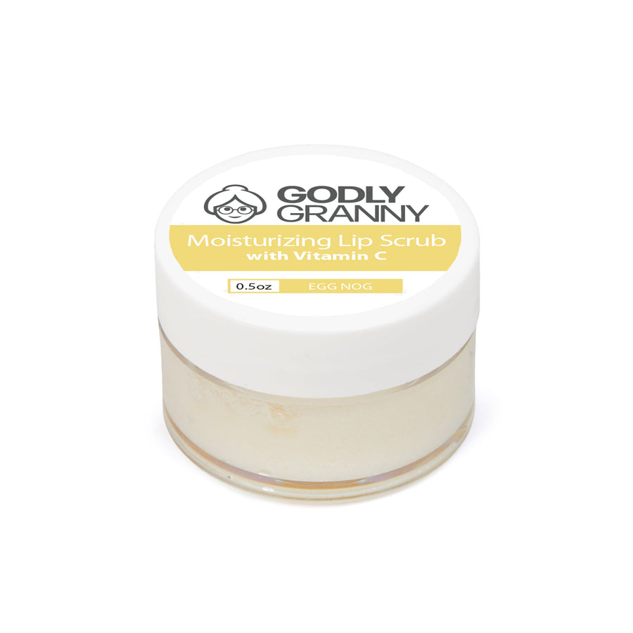 Moisturizing Vitamin C Lip Scrub – Egg Nog packaging