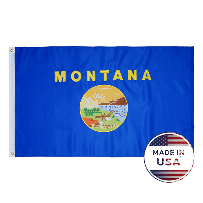 Montana 3x5 state flag made in USA with embroidered state seal