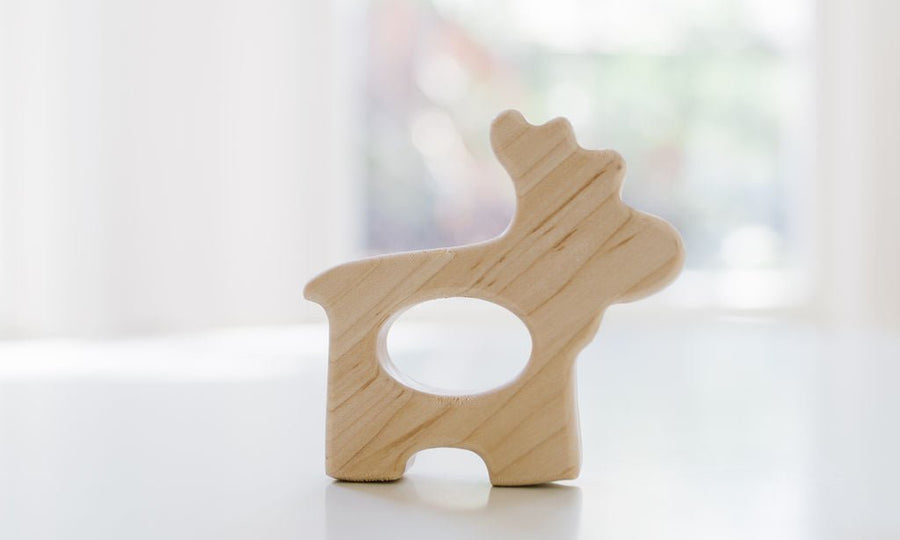 Moose Wooden Grasping Baby Toy