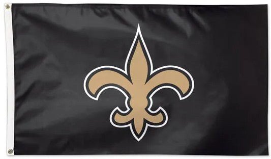 New Orleans Saints 3x5 striped NFL flag with team logo