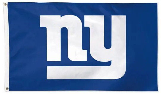 New York Giants 3x5 flag with deluxe blue background