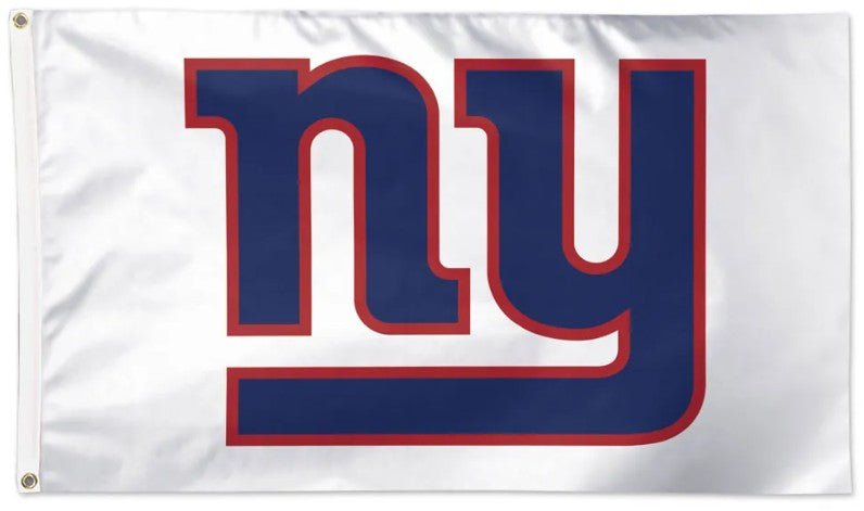 New York Giants 3x5 white flag with team logo