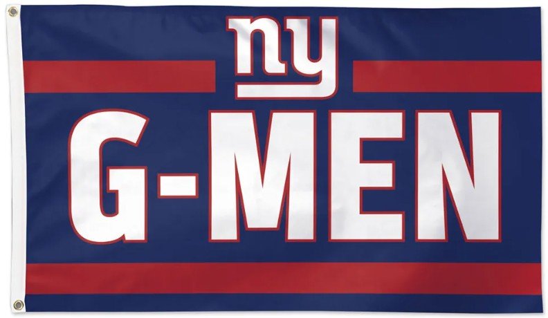 New York Giants 3x5 slogan flag made in USA