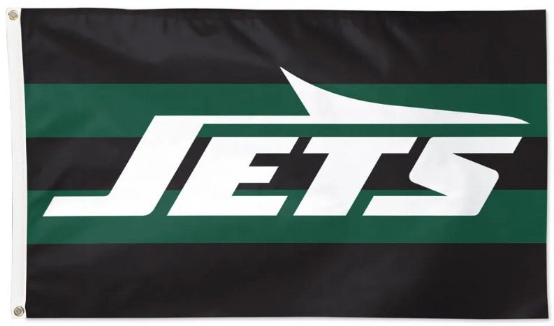 New York Jets 3x5 Color Rush striped NFL flag with team logo