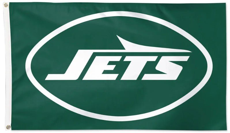 New York Jets 3x5 flag with deluxe green background