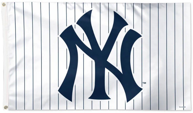 New York Yankees 3x5 pinstripe MLB flag with team logo