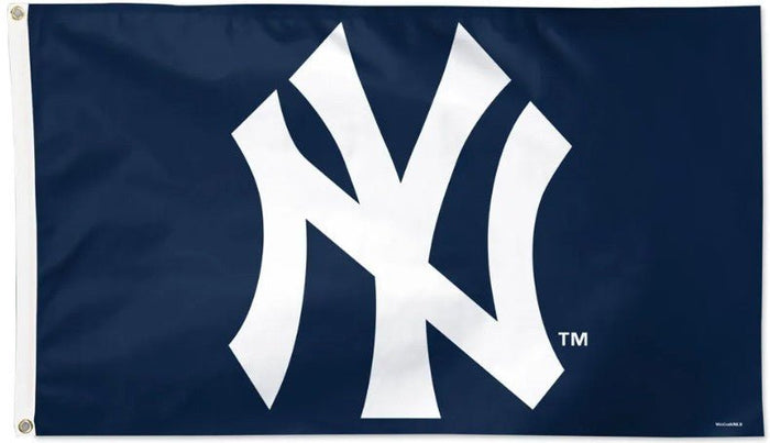 New York Yankees 3x5 MLB flag with deluxe blue background