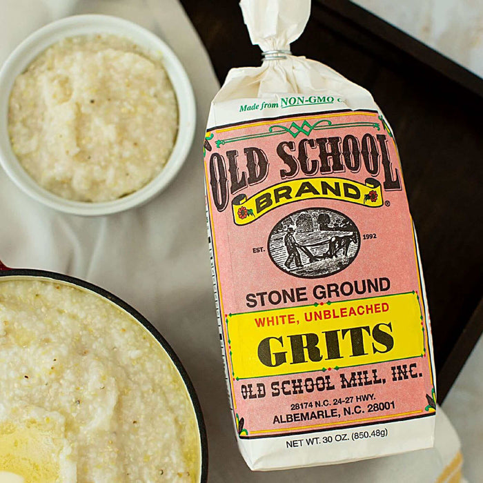 Non-GMO Stone Ground White Unbleached Grits — product image