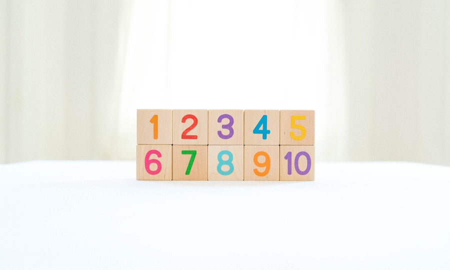 Wooden Number & Shape Blocks: 10-Piece Maple Set
