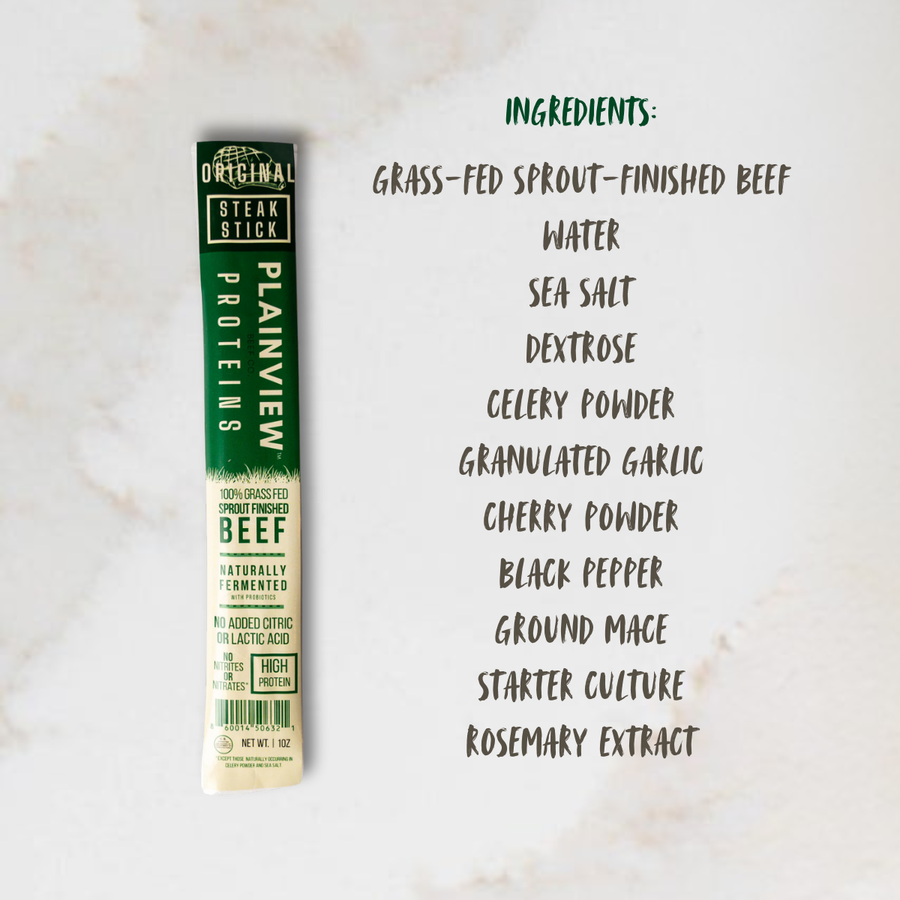 Product photograph for Fermented Grass-Fed Beef Snack Sticks
