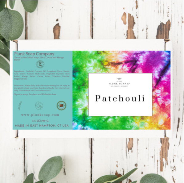 Patchouli Scented Artisian Orange Bar of Soap with Mango Butter, Shea Butter and Coco Butter