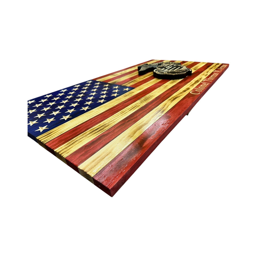 Made in USA personalized Marine Corps patriotic wall art
