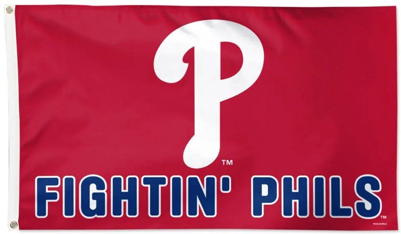 Philadelphia Phillies 3x5 slogan flag made in USA