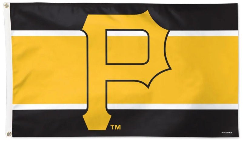 Pittsburgh Pirates 3x5 striped MLB flag with team logo