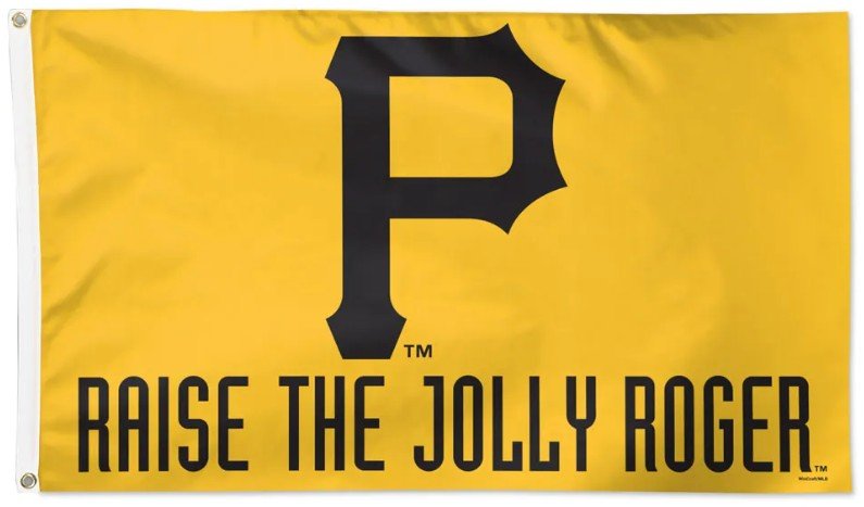 Pittsburgh Pirates 3x5 slogan flag made in USA