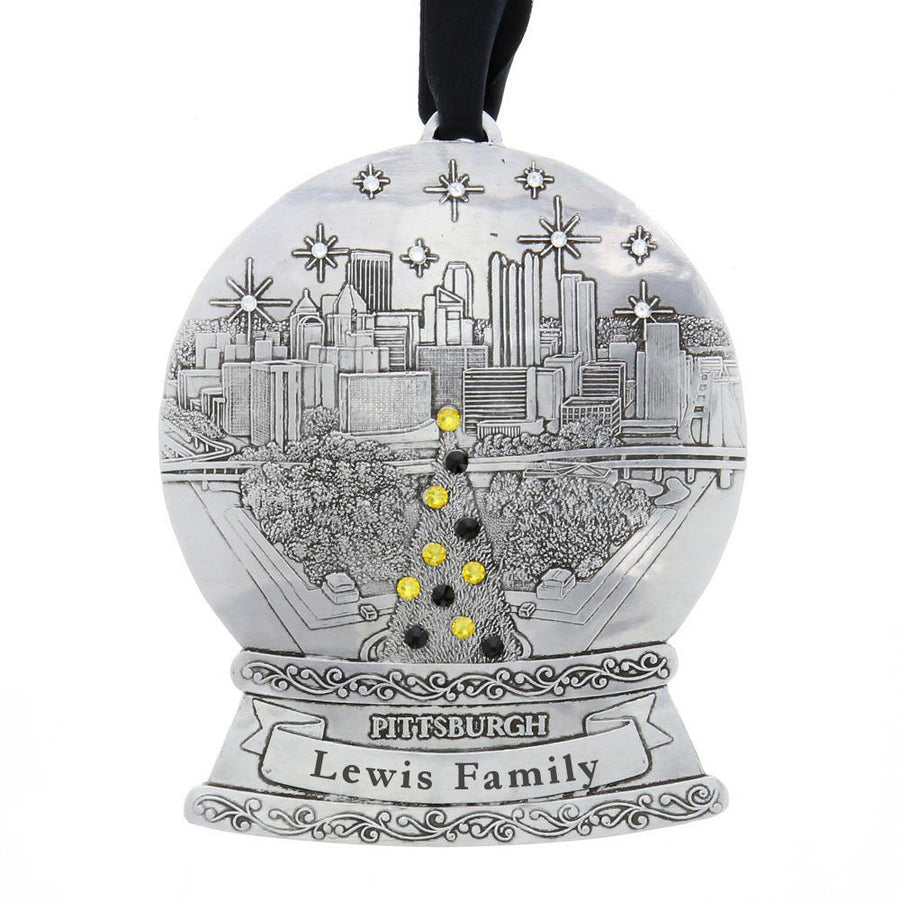 Product view of Pittsburgh Snow Globe Ornament