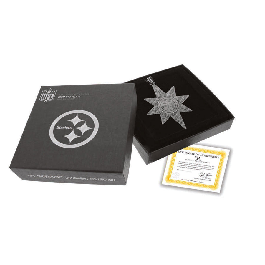 Gift packaging display for Pittsburgh Steelers Solstice Star Collector's Ornament