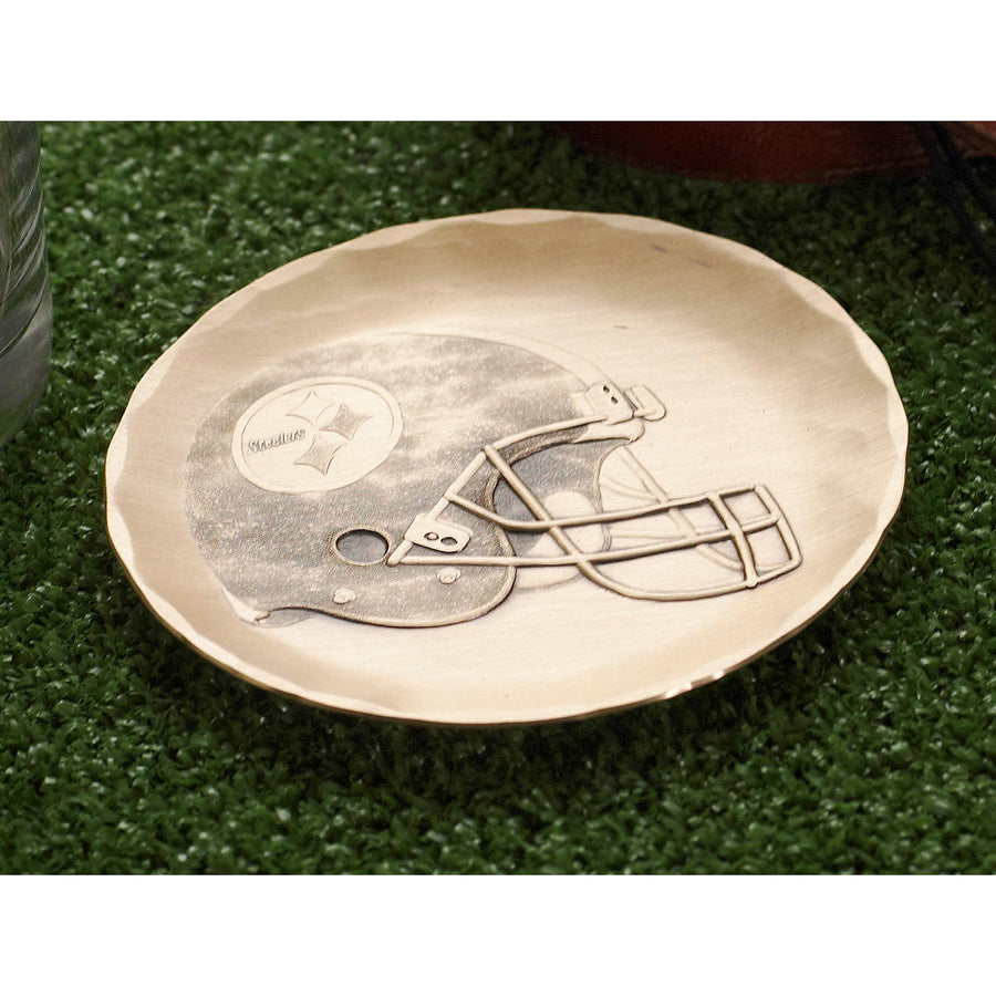 Styled display featuring Pittsburgh Steelers Helmet Coaster