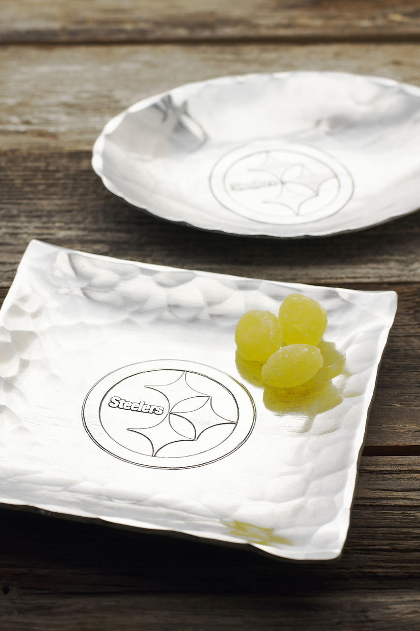 Collection display featuring Pittsburgh Steelers Logo Canape Tray