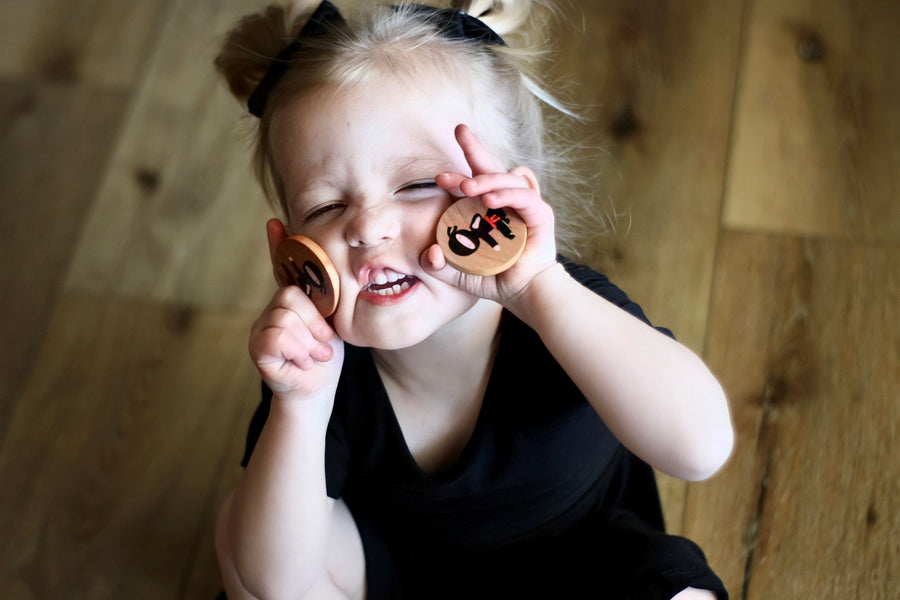 Playtime Matching Game: 24 Wooden Memory Tiles