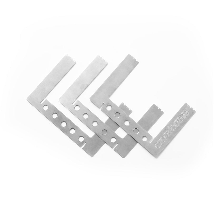Separated stainless steel camp stove parts