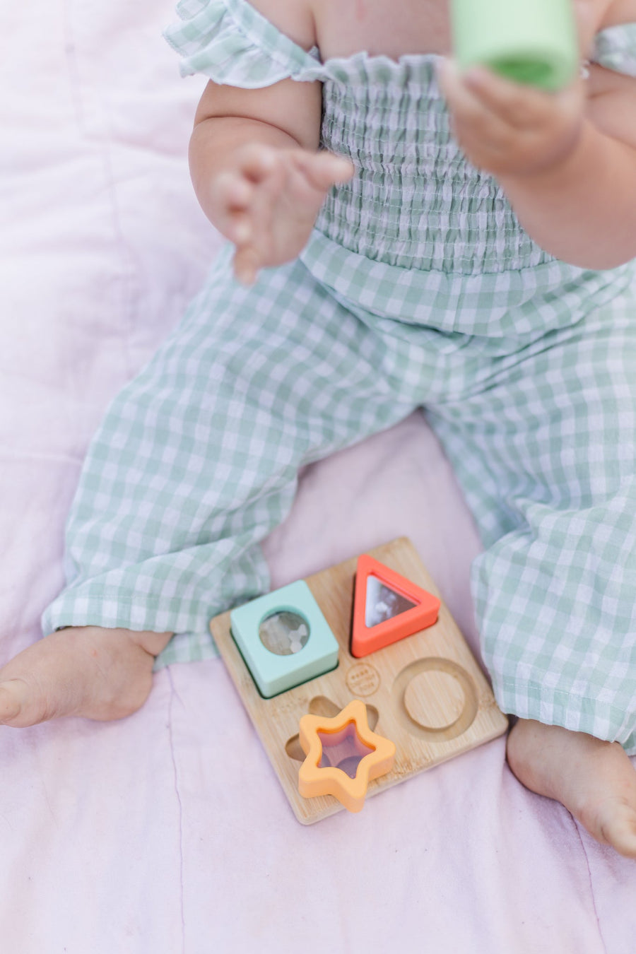 Prism Shape Puzzle: Bamboo Base & Silicone Pieces