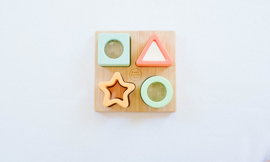 Prism Shape Puzzle: Bamboo Base & Silicone Pieces