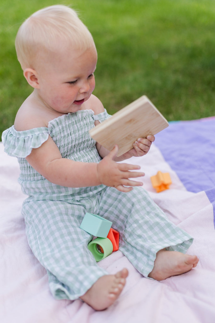 Prism Shape Puzzle: Bamboo Base & Silicone Pieces