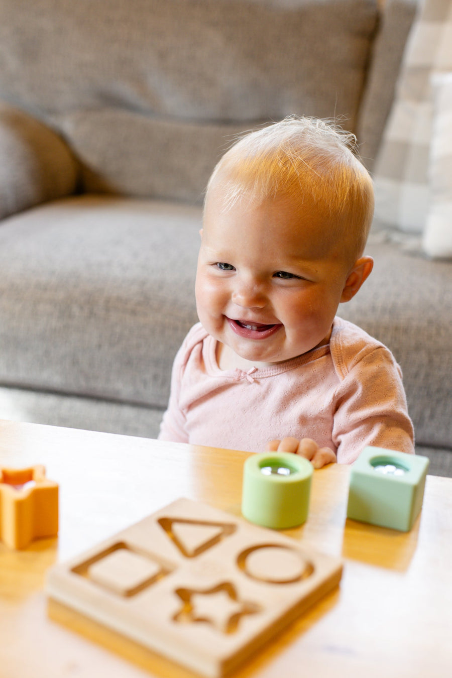 Prism Shape Puzzle: Bamboo Base & Silicone Pieces