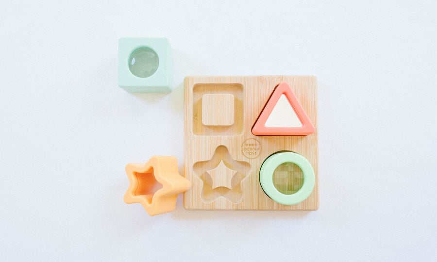 Prism Shape Puzzle: Bamboo Base & Silicone Pieces
