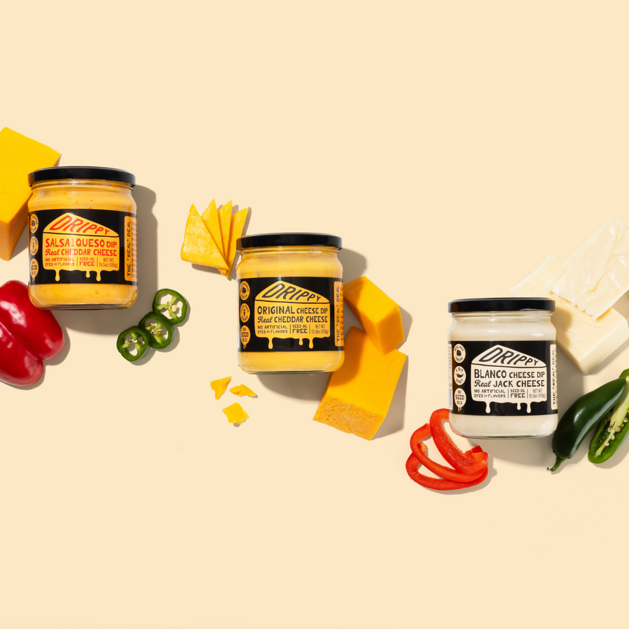 Salsa con Queso Cheese Dip – Cheddar & Jalapeño — product and serving view